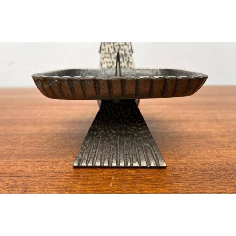 Mid-Century Japanese Brutalist Bronze Candleholder for Beva, 1960s For Sale 1