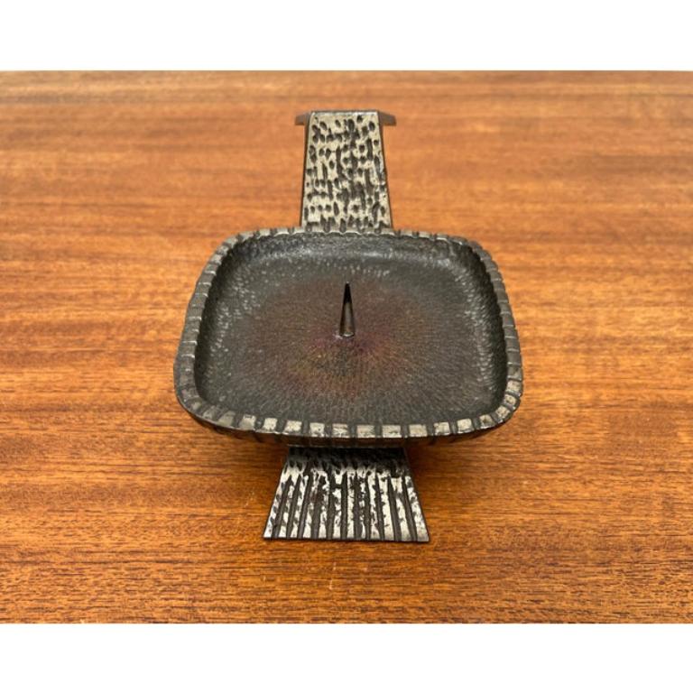 Mid-Century Japanese Brutalist Bronze Candleholder for Beva, 1960s For Sale 2