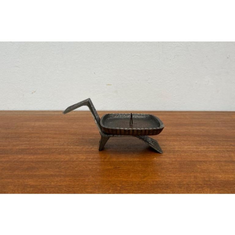 Mid-Century Japanese Brutalist Bronze Candleholder for Beva, 1960s For Sale 3