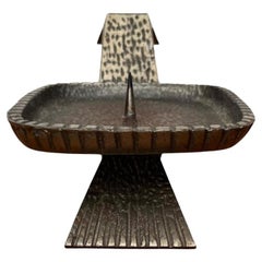Mid-Century Japanese Brutalist Bronze Candleholder for Beva, 1960s