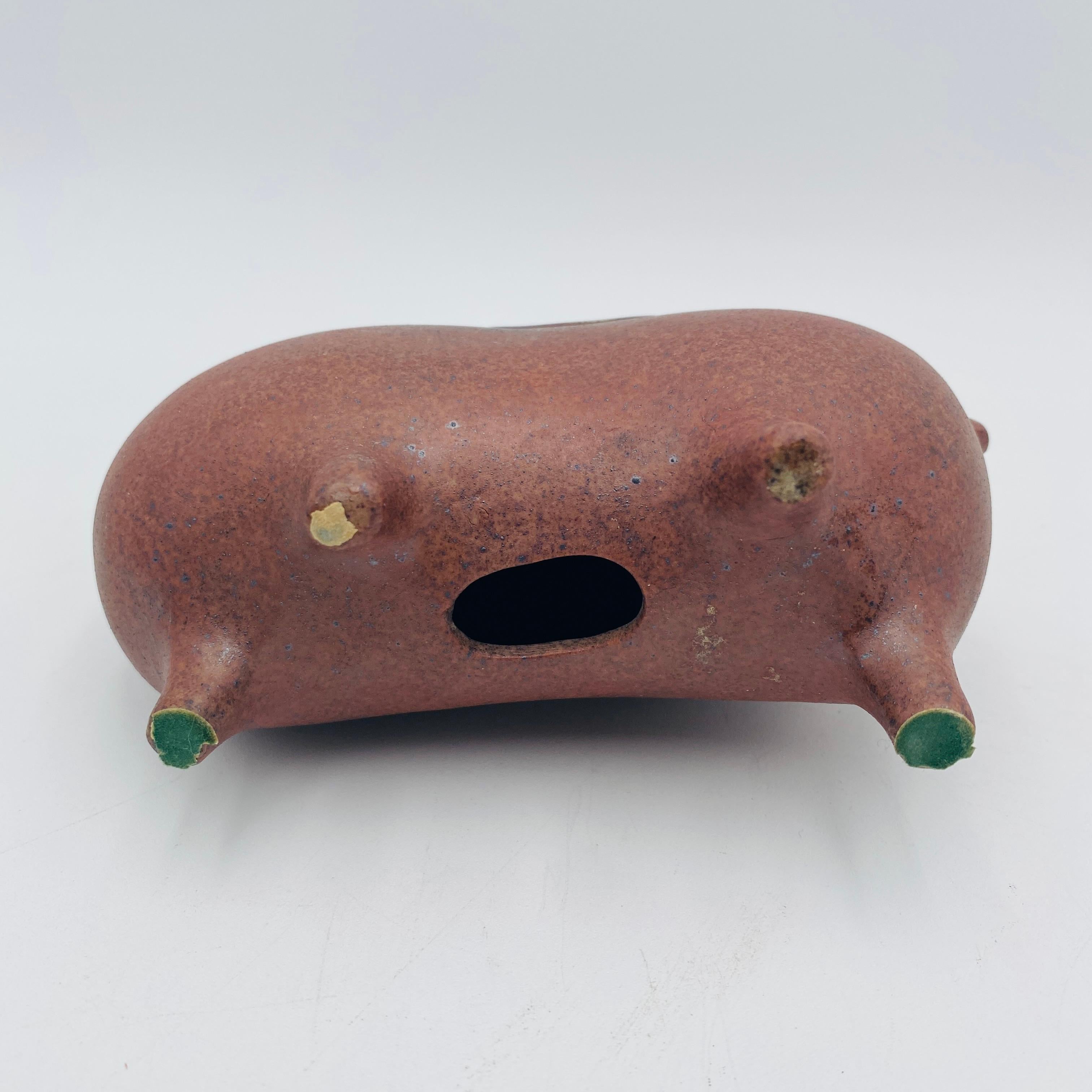 Mid Century Japanese Ceramic Horse and Boy Sculpture For Sale 2
