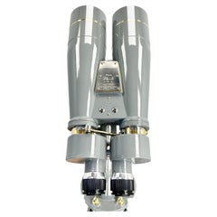 Mid Century Japanese Fuji Meibo Naval Binocular Nardo Grey & Brass -Original box