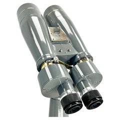Binocolo navale Fuji Meibo di metà secolo, grigio e ottone - Scatola originale