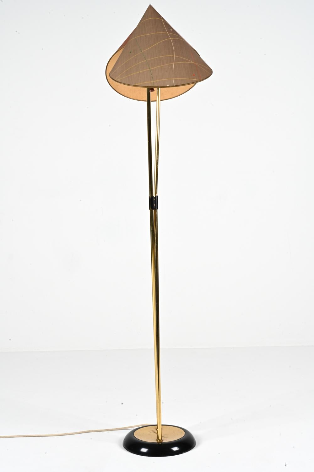 20th Century Mid-Century Japanese-Inspired Two Light Floor Lamp in the Style of Stilnovo For Sale