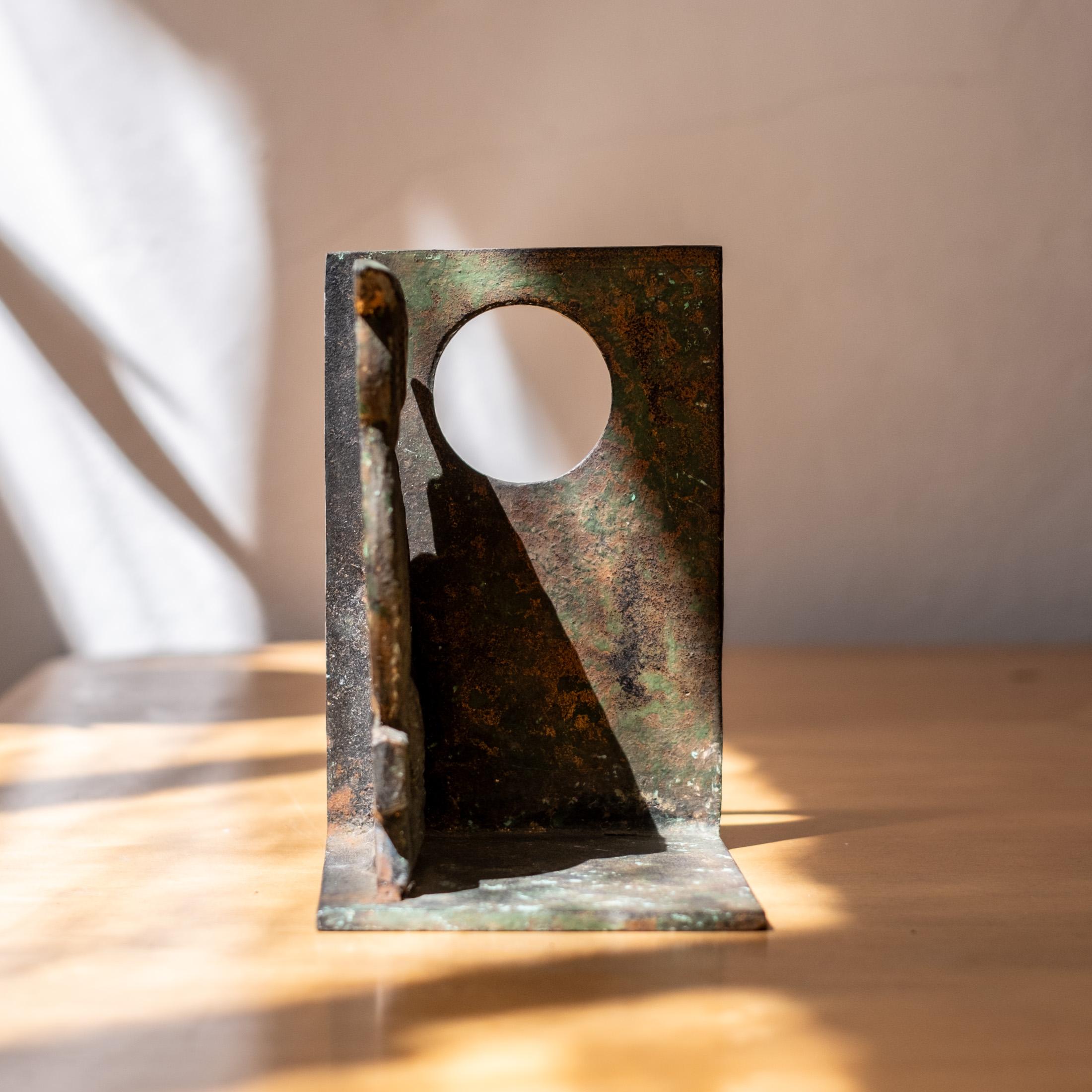 Mid-Century Japanese Iron Owl Bookends 3