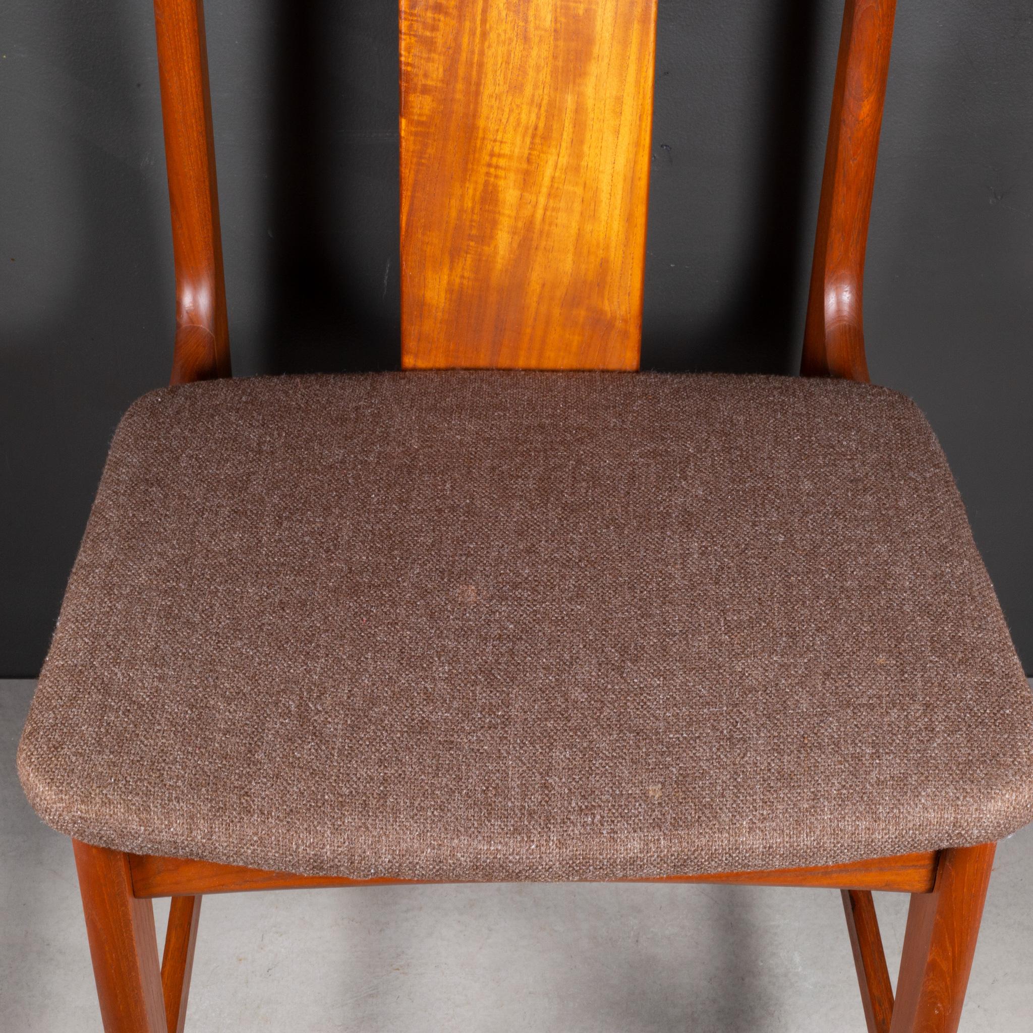 Midcentury Japanese Sculpted Teak Dining Chairs C.1960 For Sale 8