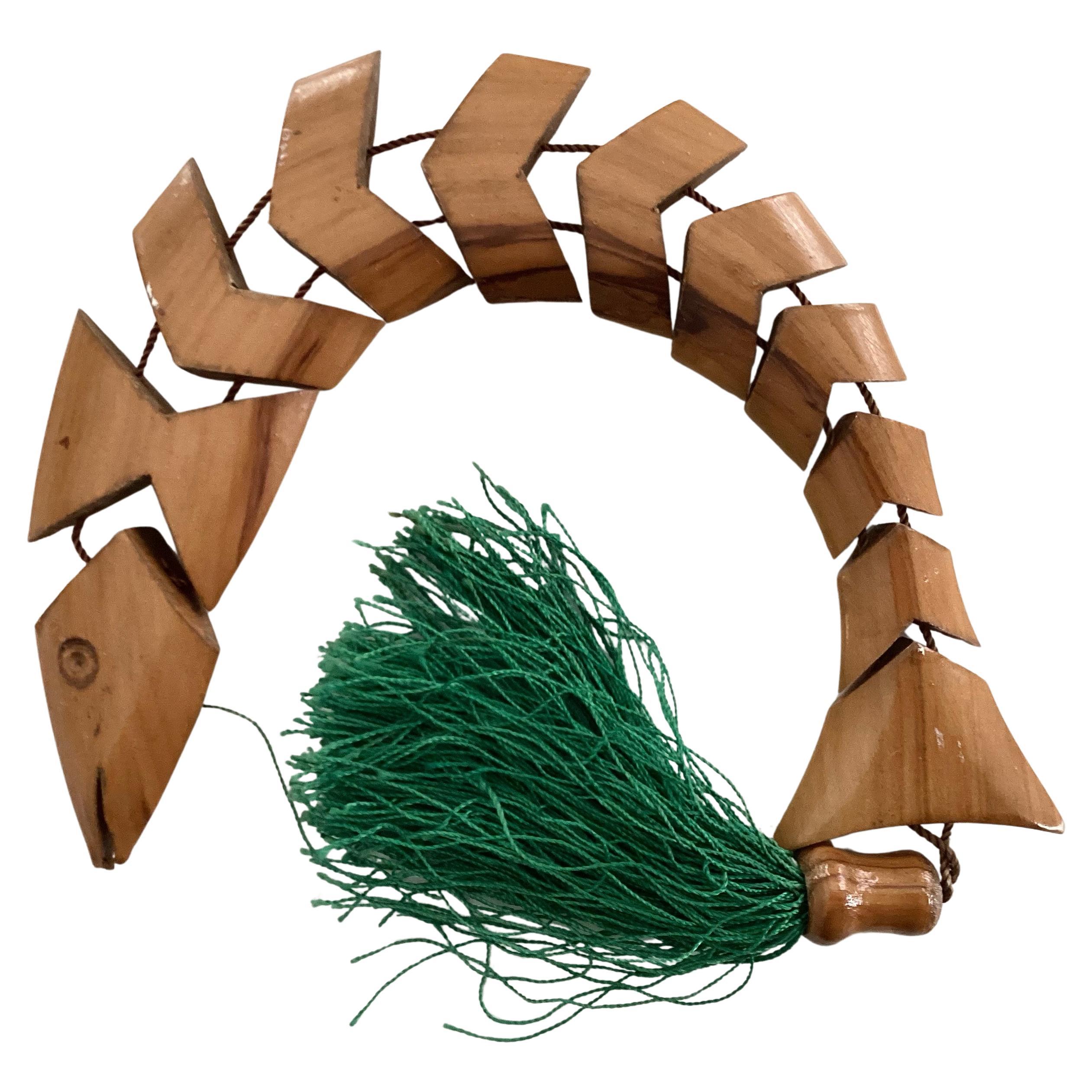 Mid Century Japanese Segmented Wood Fish