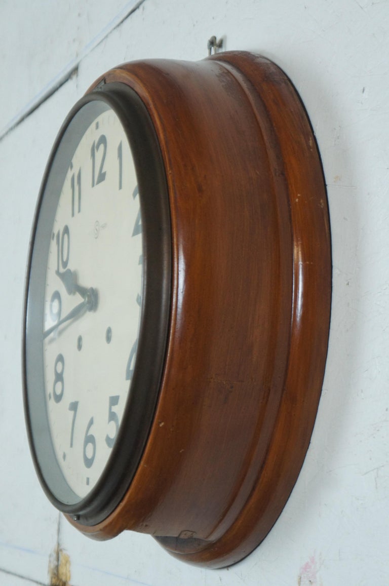 Mid Century Japanese Seikosha Seiko 14 Day Wall Schoolhouse Railway