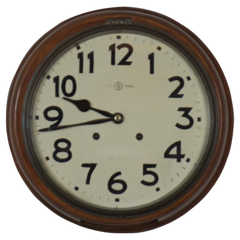 Mid Century Japanese Seikosha Seiko 14 Day Wall Schoolhouse Railway