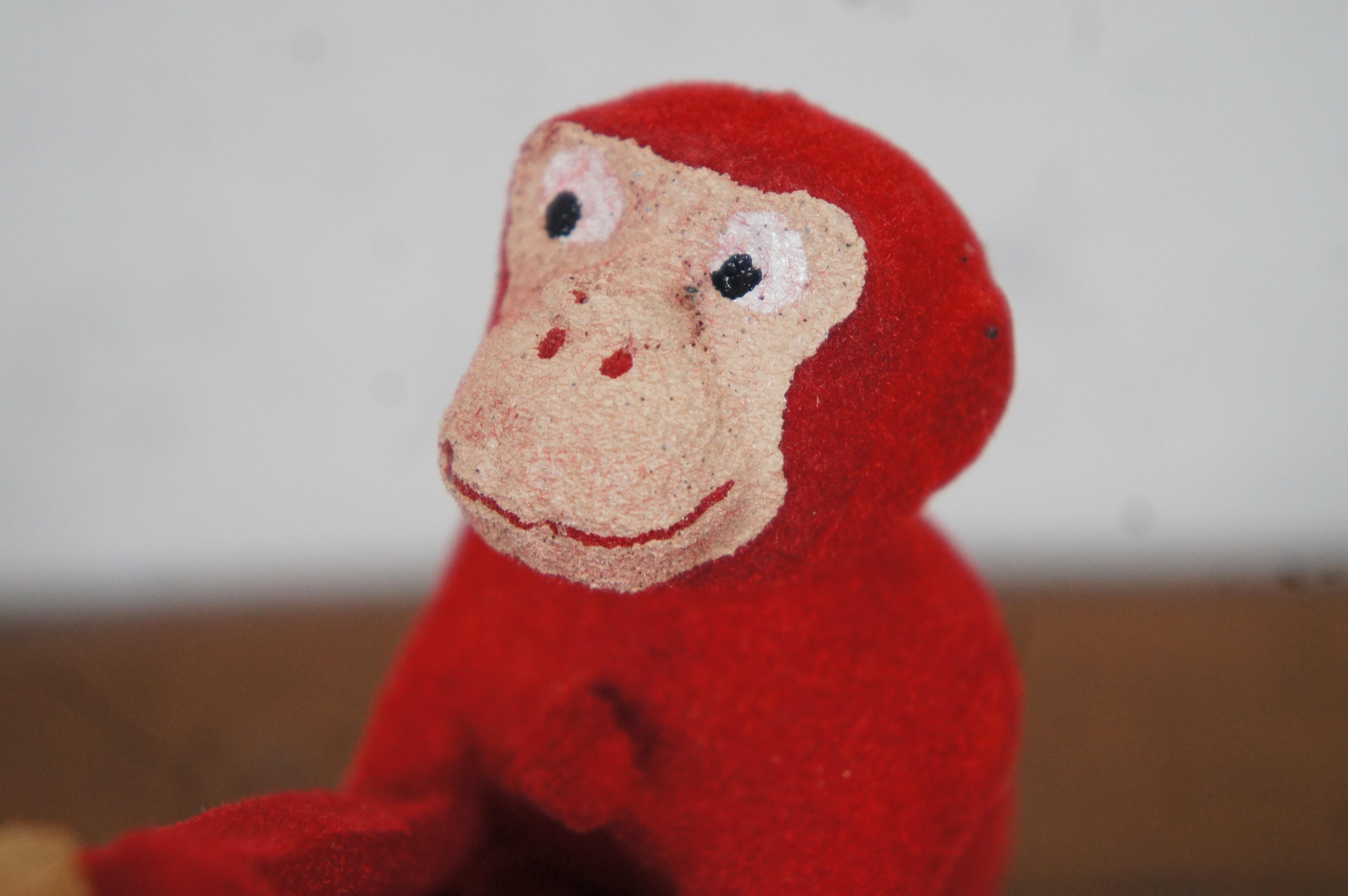 Midcentury Japanese Smokie Cigarettes Red Monkey Smoking Pets Figurine 3