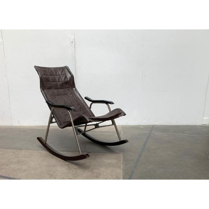 Sedia a dondolo pieghevole giapponese di metà secolo di Takeshi Nii, 1960 in vendita 4