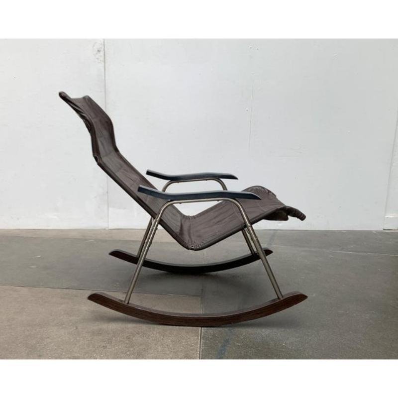 Sedia a dondolo pieghevole giapponese di metà secolo di Takeshi Nii, 1960 in vendita 5