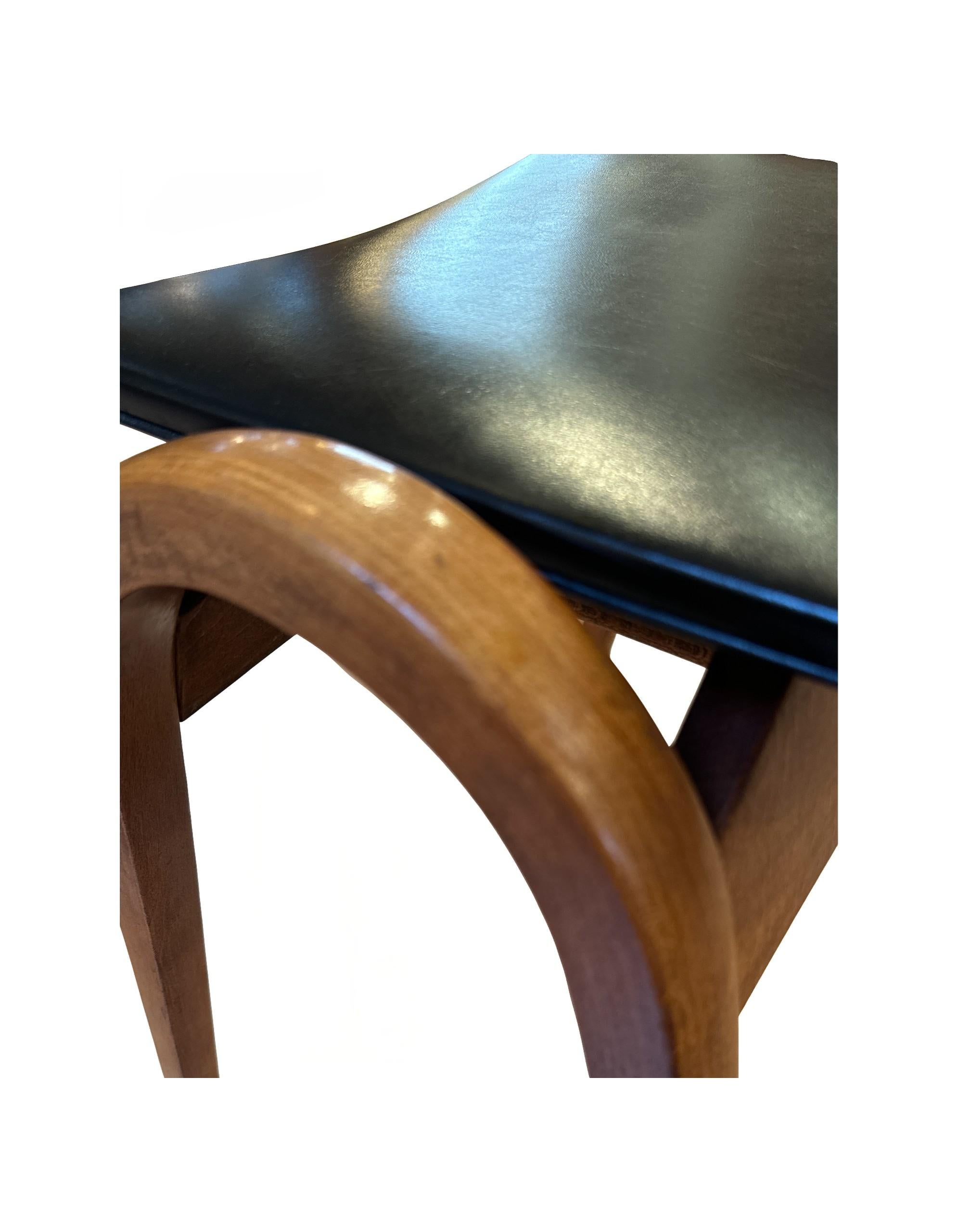 Mid-Century Japanese Stacking Bentwood Architect Stool by Isamu Kenmochi for Aki 4