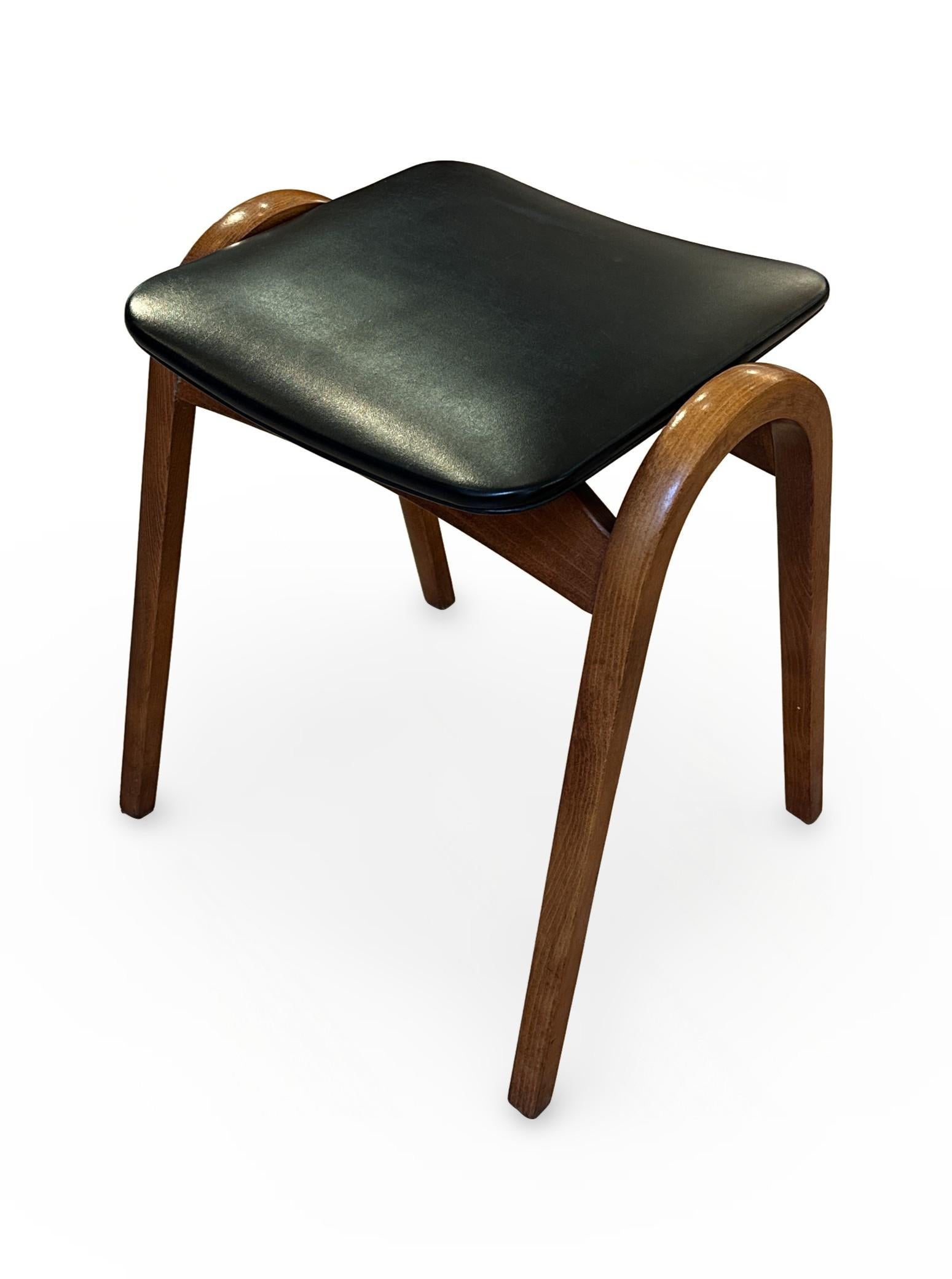 Mid-Century Modern Mid-Century Japanese Stacking Bentwood Architect Stool by Isamu Kenmochi for Aki