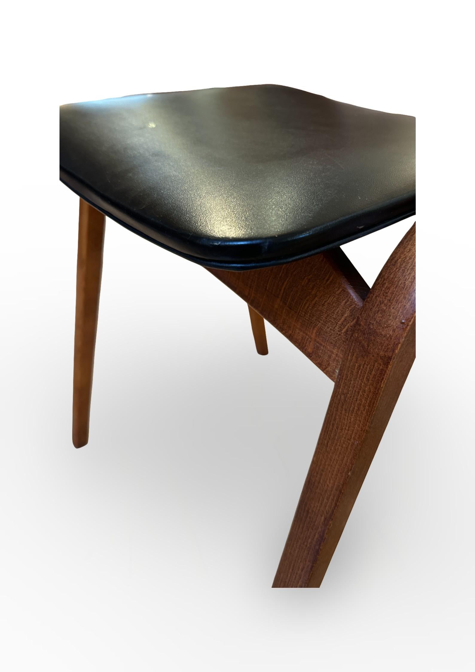 Mid-Century Japanese Stacking Bentwood Architect Stool by Isamu Kenmochi for Aki 1