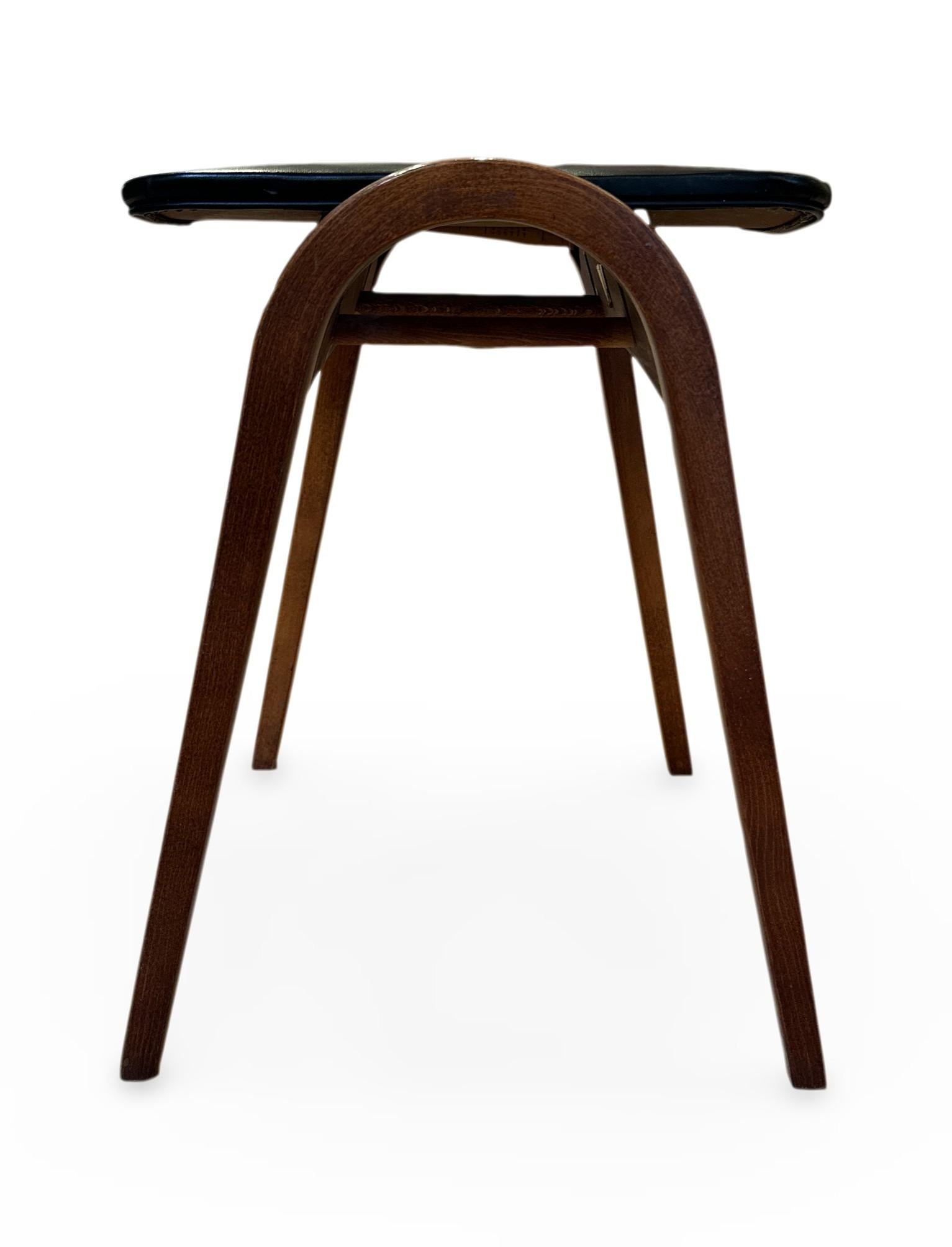 Mid-Century Japanese Stacking Bentwood Architect Stool by Isamu Kenmochi for Aki 2