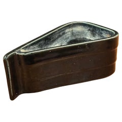 Mid-Century Japanese Studio Pottery Ikebana Vase with Integrated Kenzan