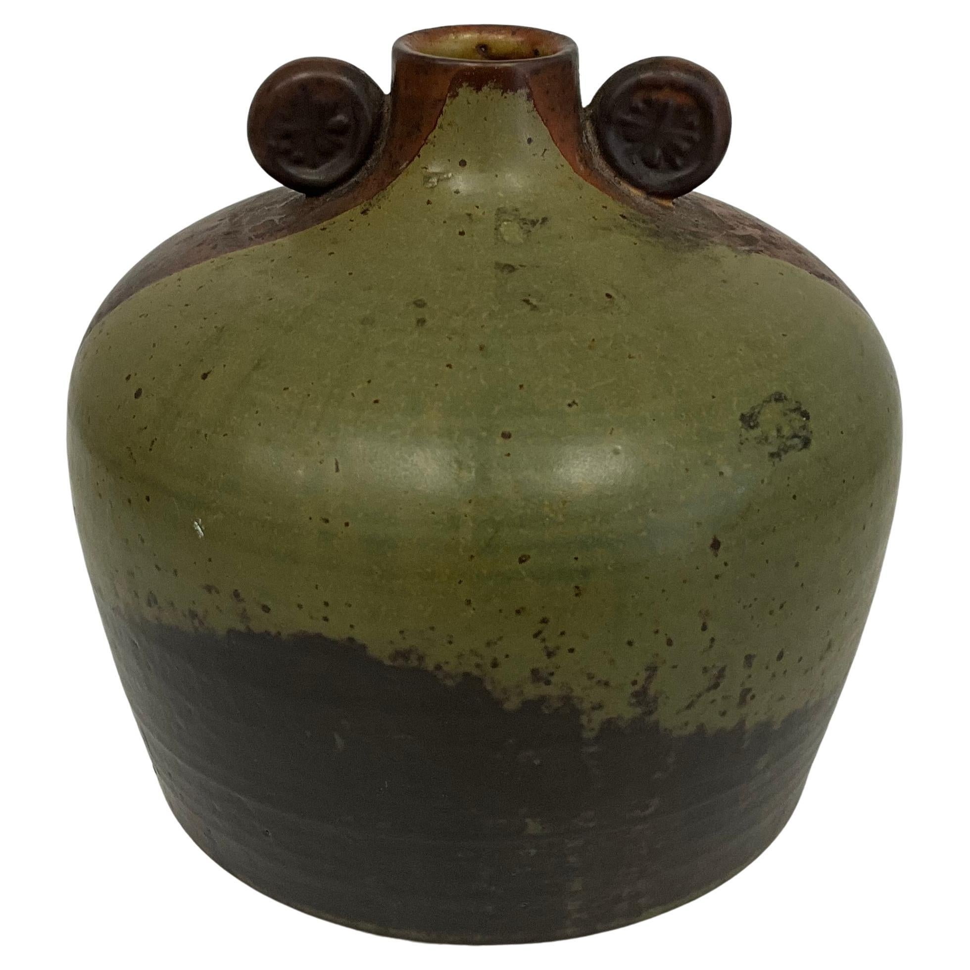 Mid-Century Japanese Studio Pottery Vessel - Signed with Japanese Characters