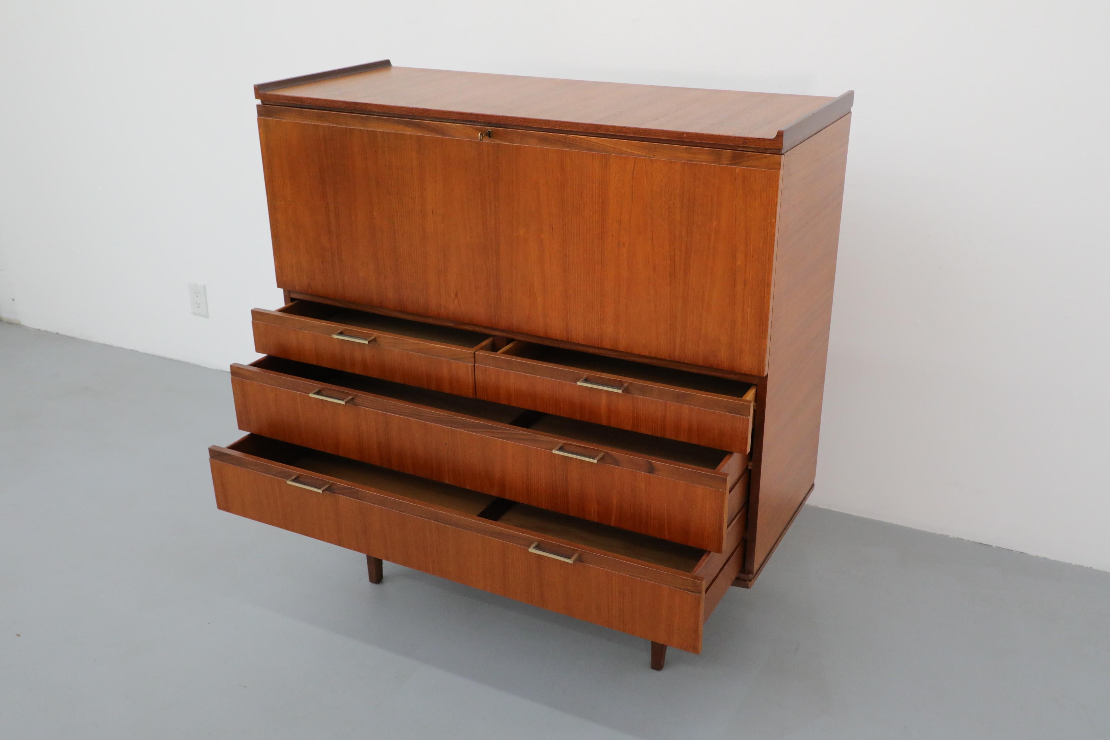 Mid-20th Century Mid-Century Japanese Style Desk and Dresser by Meredew with Solid Teak Legs