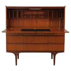 Vintage Mid-Century Japanese Style Desk and Dresser by Meredew with Solid Teak Legs