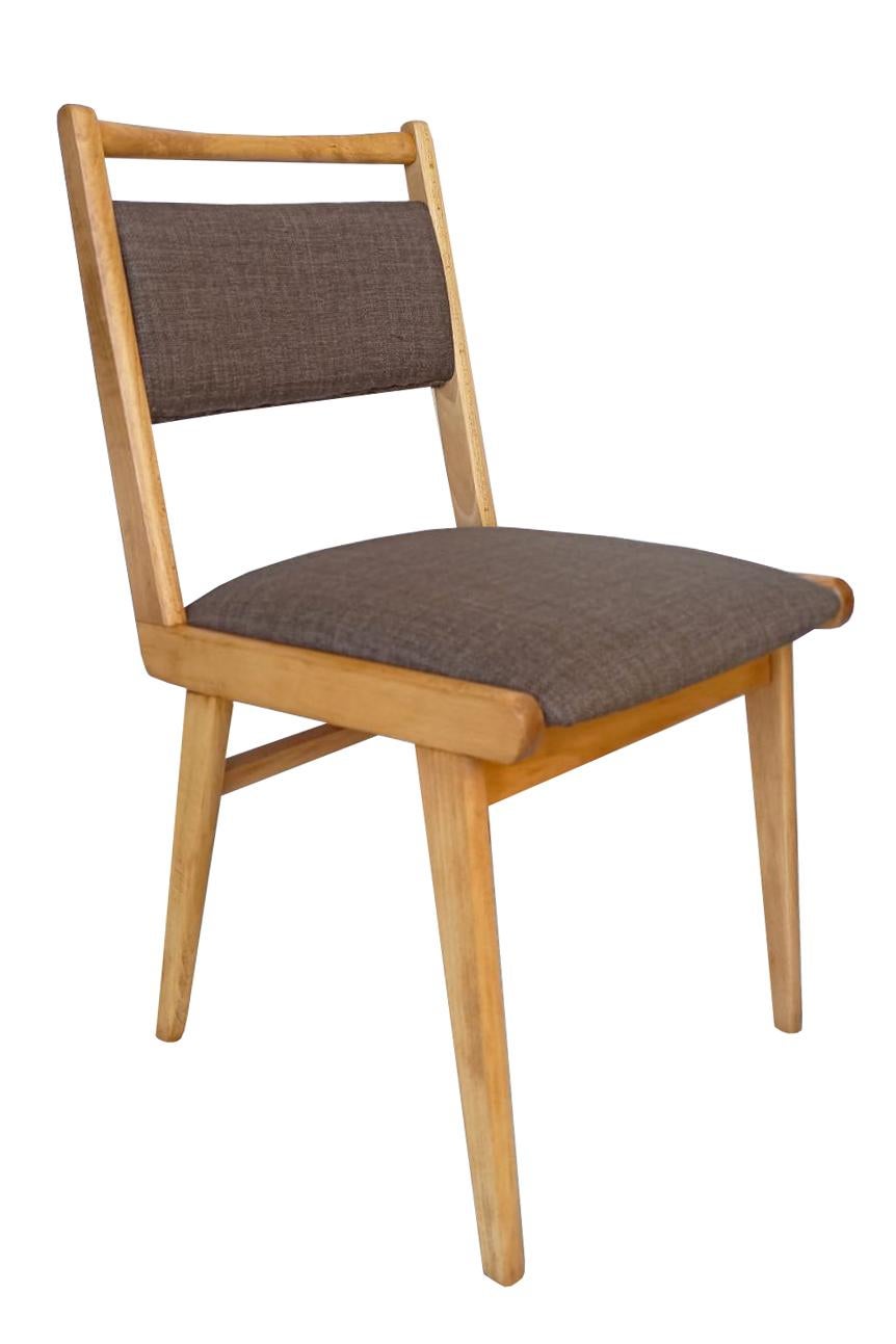 Mid Century JAR Chair, Brown Wool Millais by Dedar, Poland, Europe, 1960s. (20. Jahrhundert) im Angebot