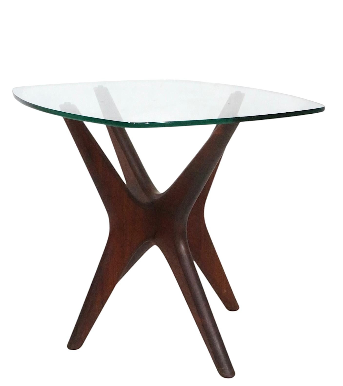 Verre Mid Century Jax Side Table by Adrian Pearsall for Craft Associates c. 1960's en vente