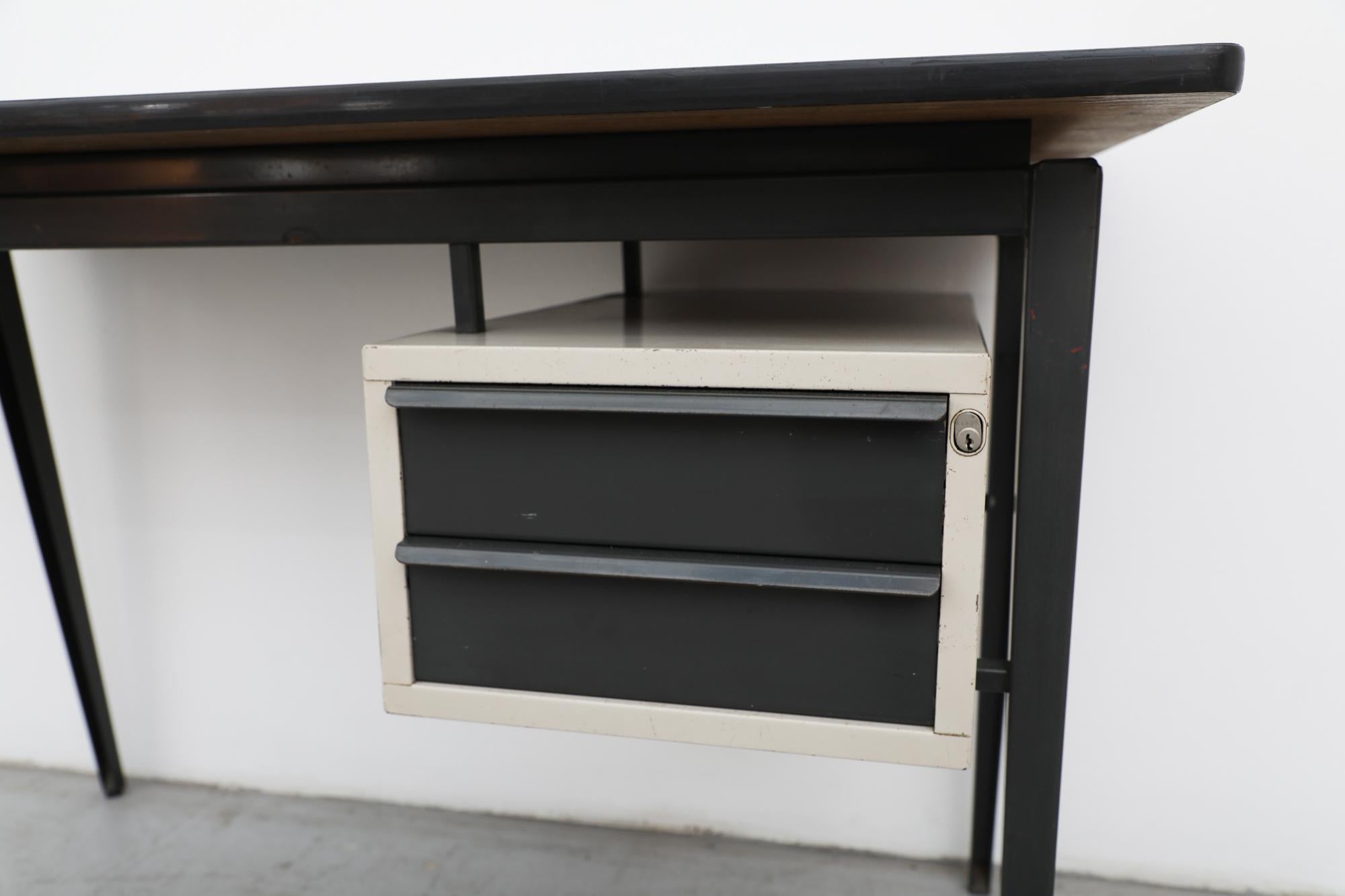 Mid-Century Jean Prouve Style Industrial Desk by Marko 4