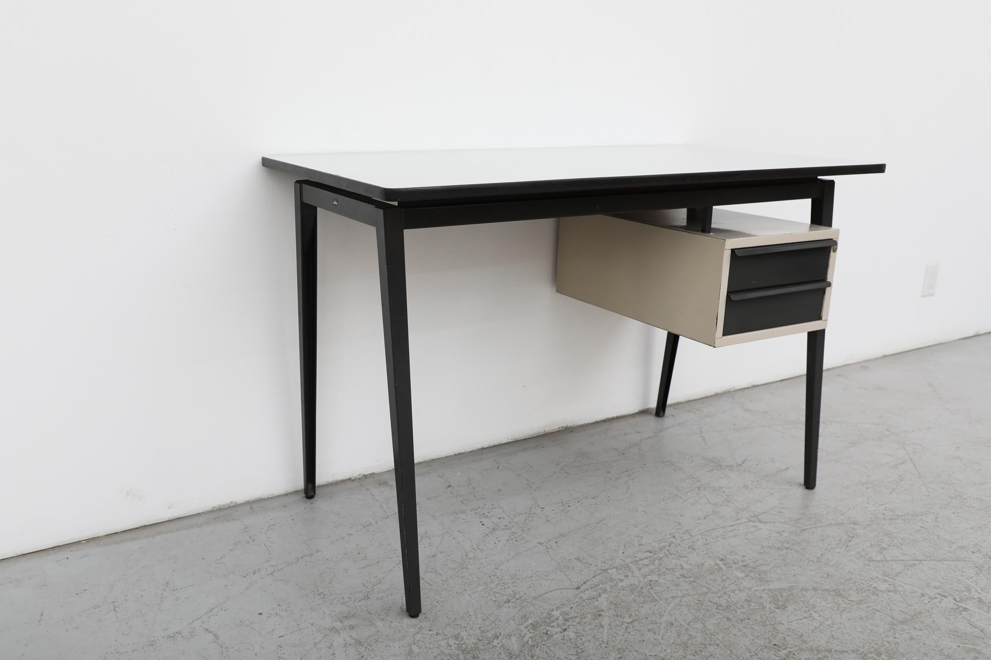 Mid-Century Jean Prouve Style Industrial Desk by Marko 1
