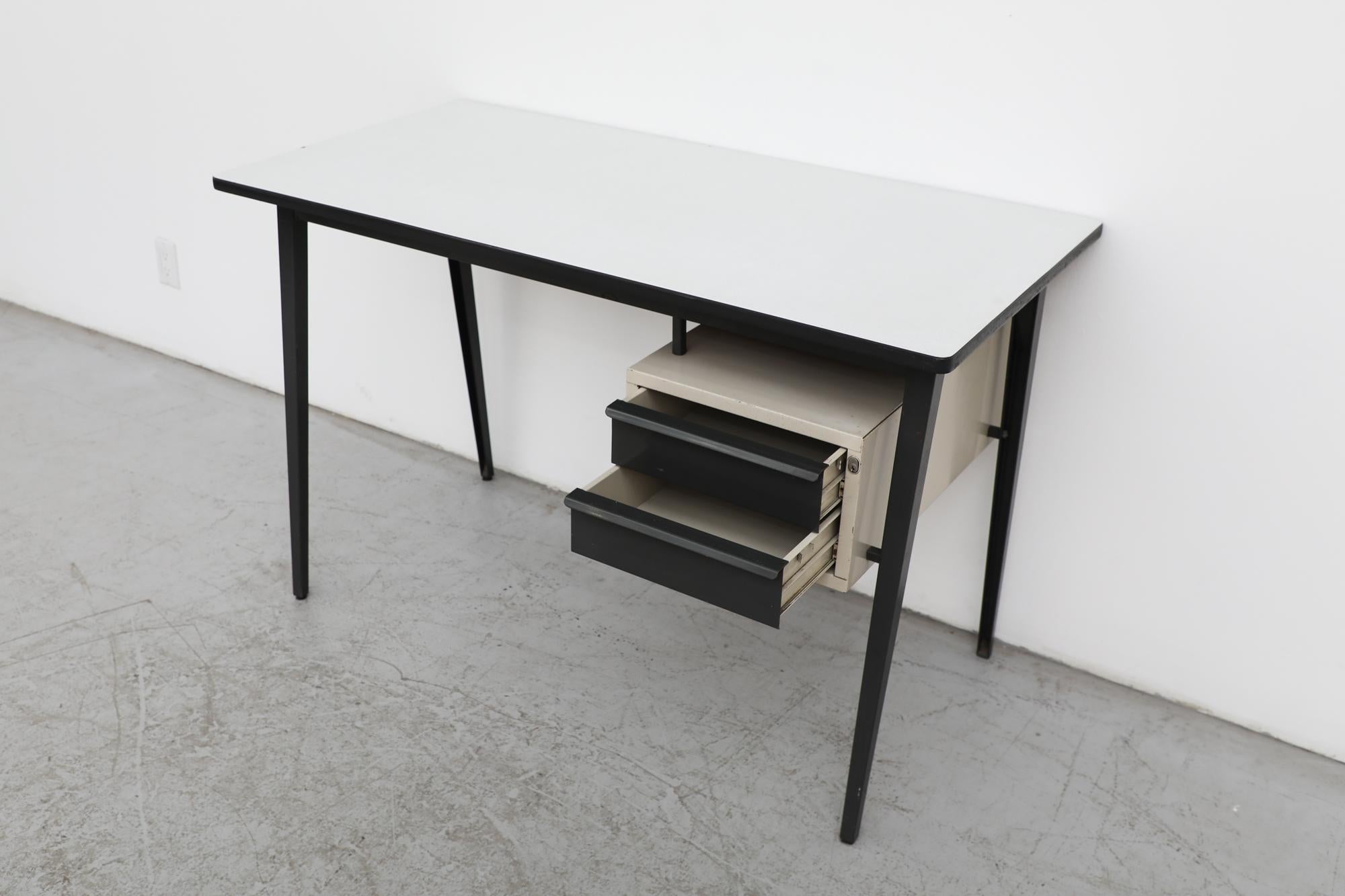 Mid-Century Jean Prouve Style Industrial Desk by Marko 2
