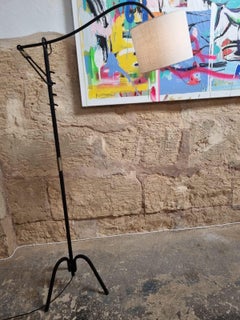 Mid-Century Iron Floor Lamp, France 1950s