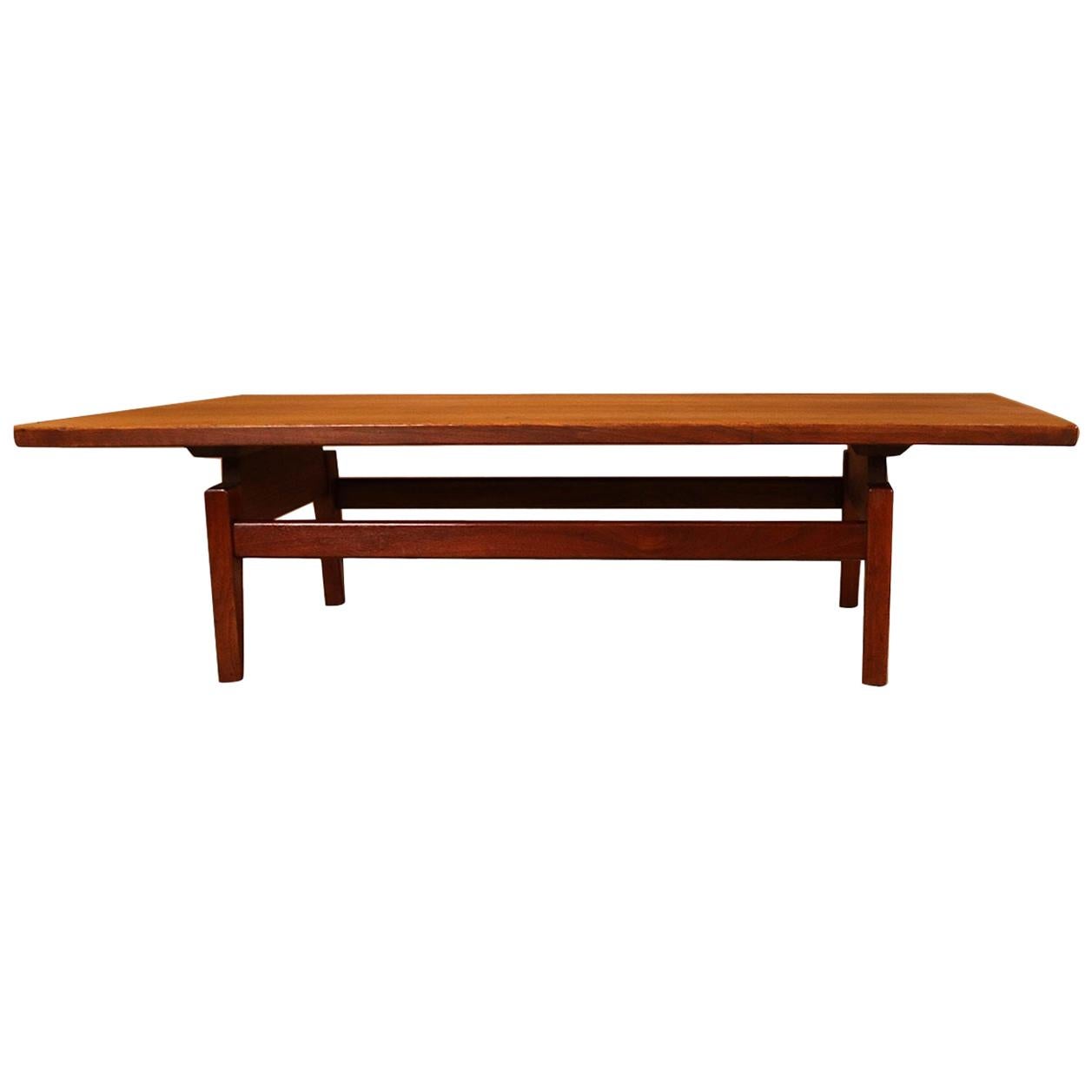 Midcentury Jens Risom Floating Top Coffee Table Bench