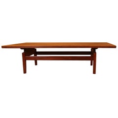 Retro Midcentury Jens Risom Floating Top Coffee Table Bench
