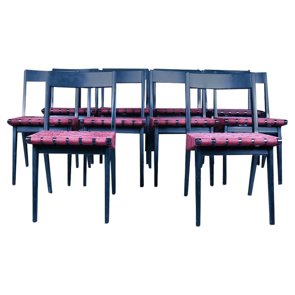 Mid Century Jens Risom Knoll Sillas de comedor laterales Model 666