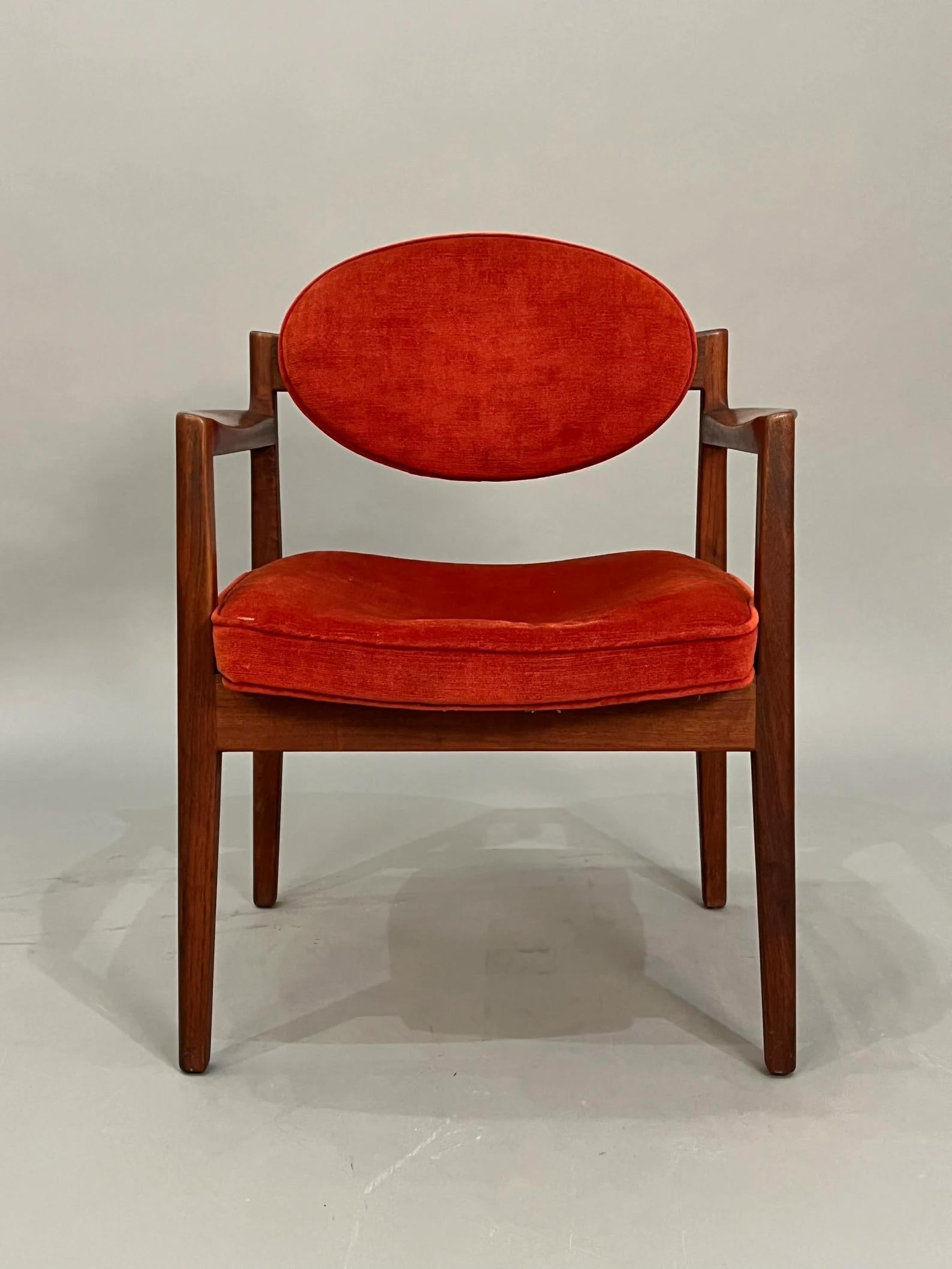Mid-20th Century Midcentury, Jens Risom Office / Dining Chair Original Upholstery 1960s