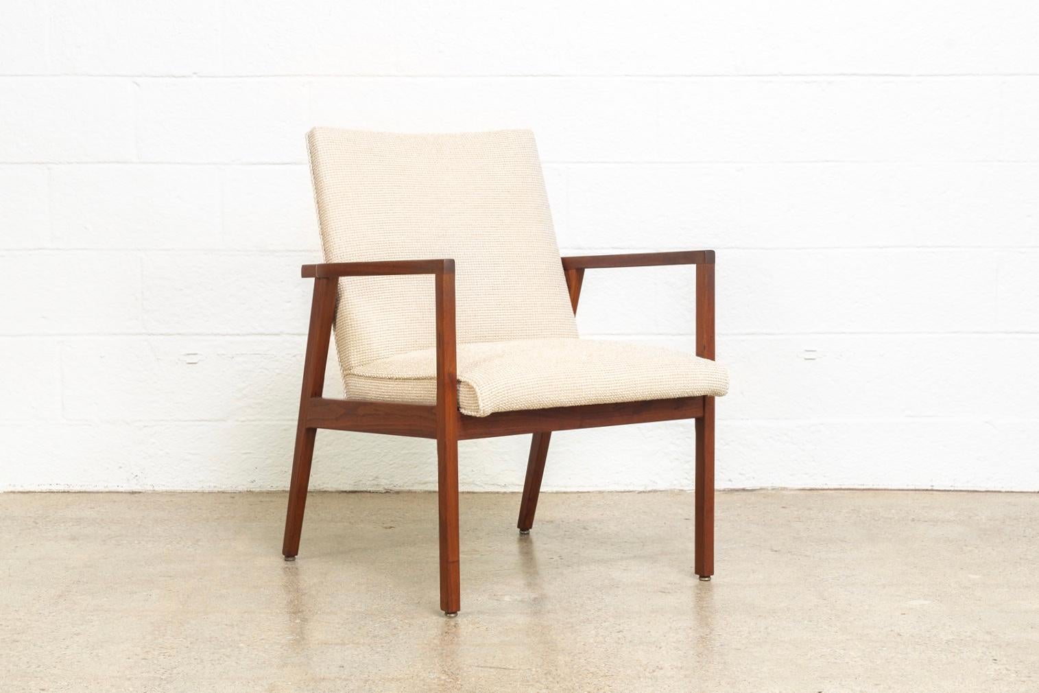 Mid-Century Modern Midcentury Jens Risom Upholstered Lounge Chair, 1960s For Sale