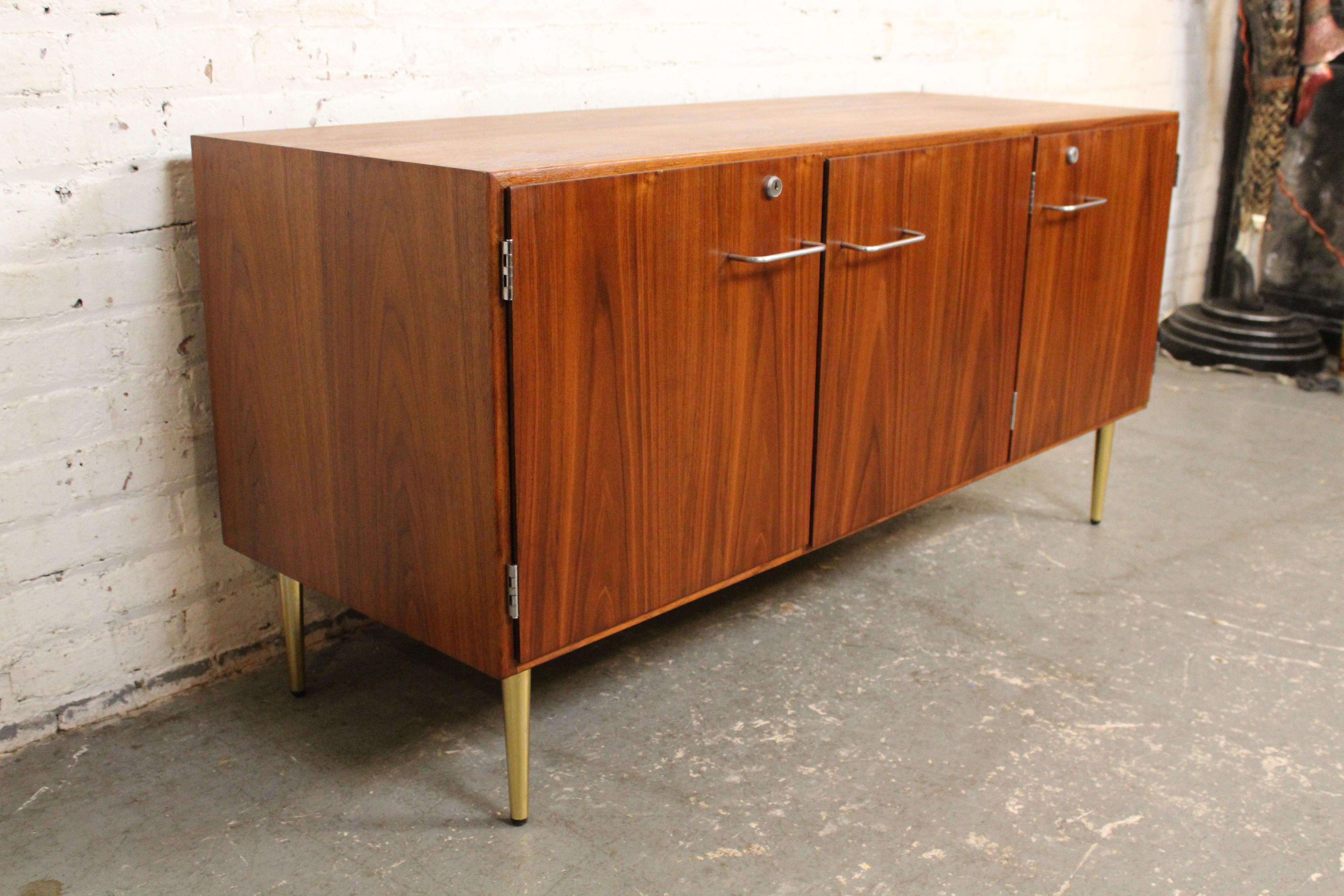 Mid-Century Modern Mid-Century Jens Risom Walnut Credenza for IBM For Sale
