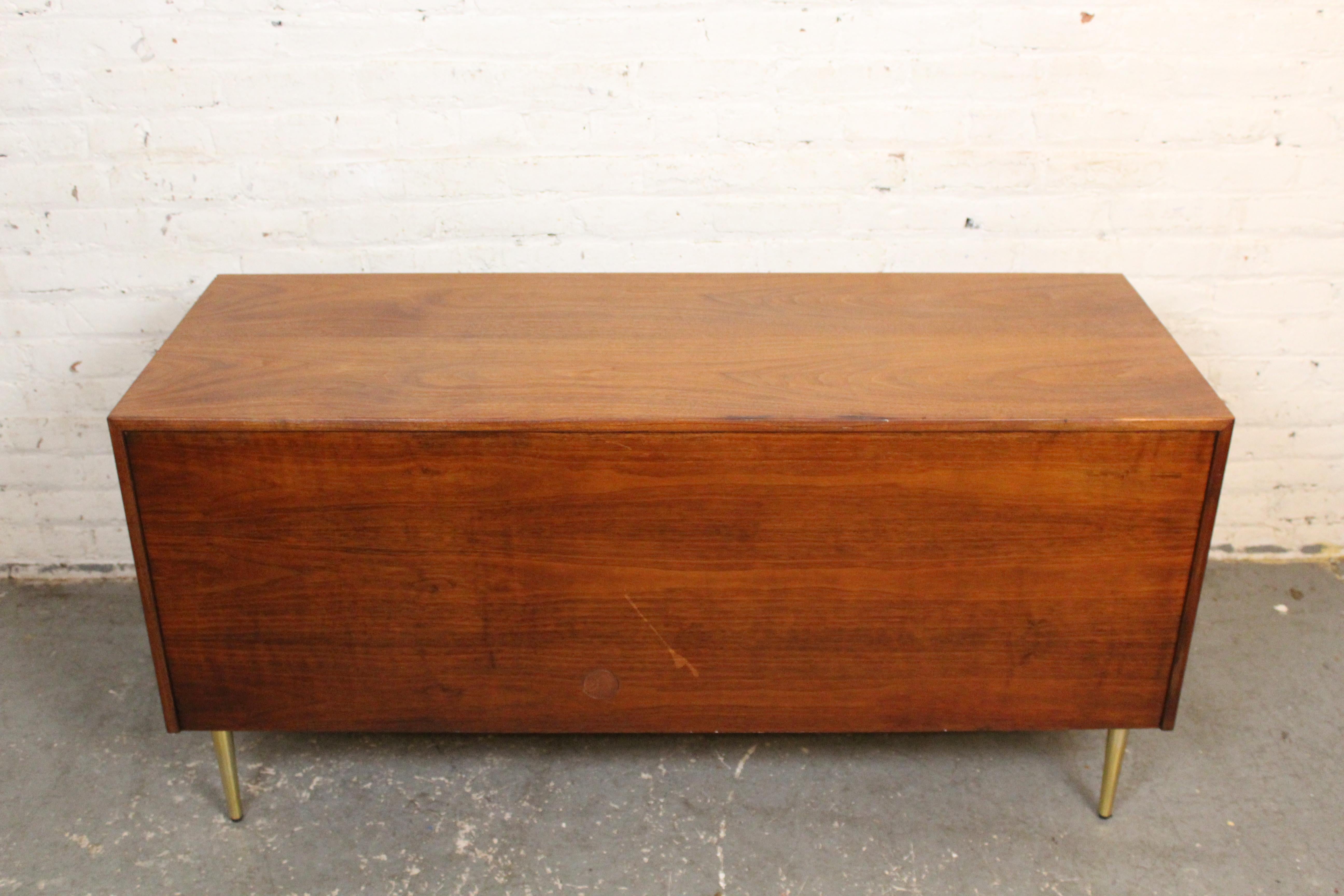 Mid-Century Jens Risom Walnut Credenza for IBM For Sale 1