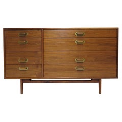 Mid-century Jens Risom Walnut Eight Drawer Dresser