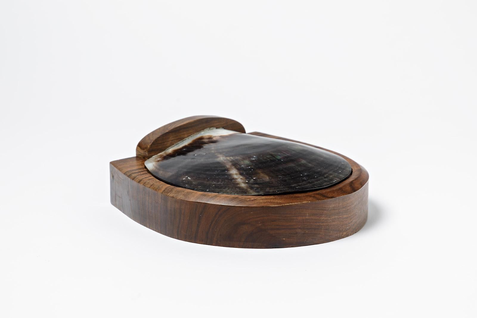 Mid-Century Modern Midcentury Jewelry Wood and Shelf Box circa 1950 Attributed to Alexandre Noll