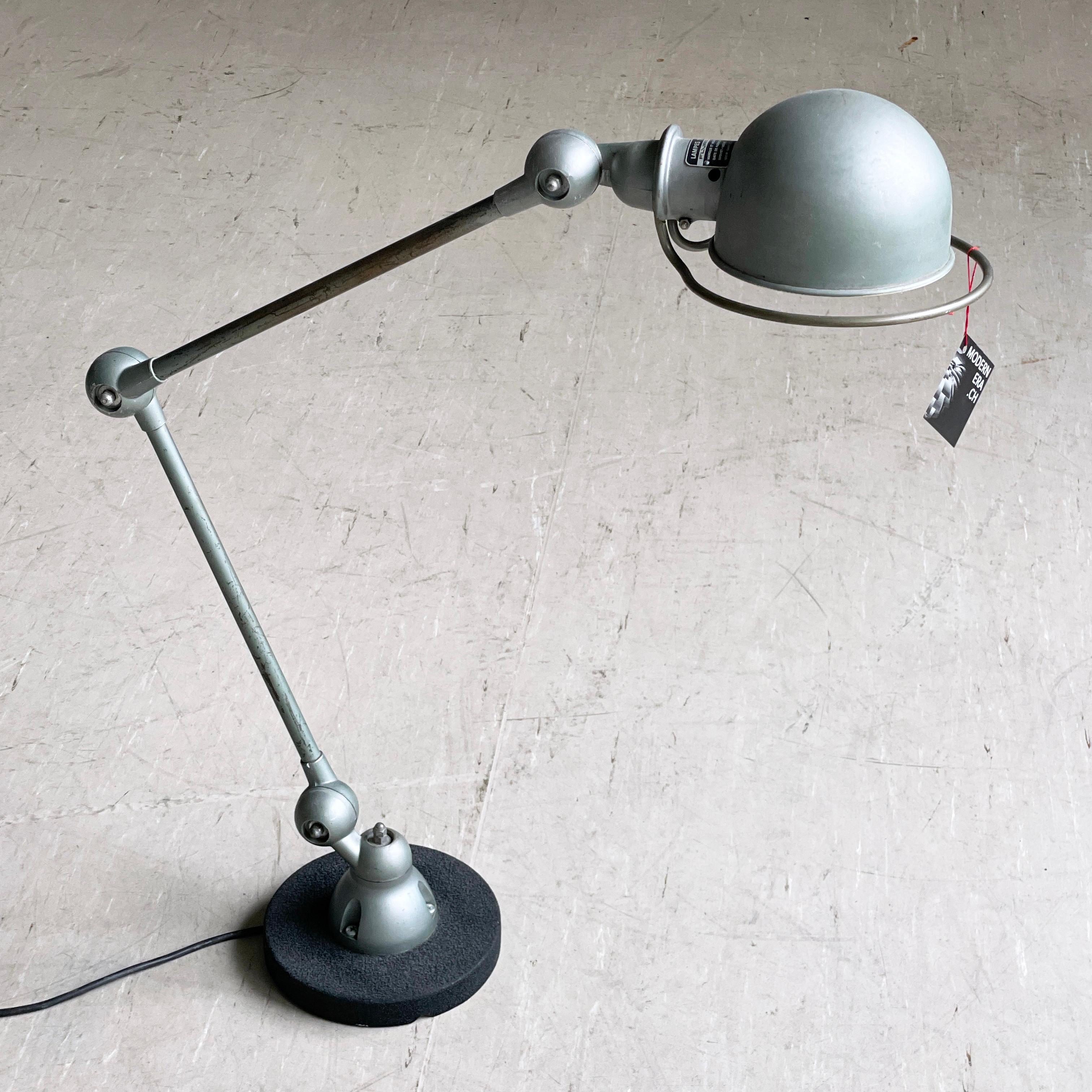 Metal Mid Century Jieldé Industrial Desk Lamp - Jean Louis Domecq For Sale