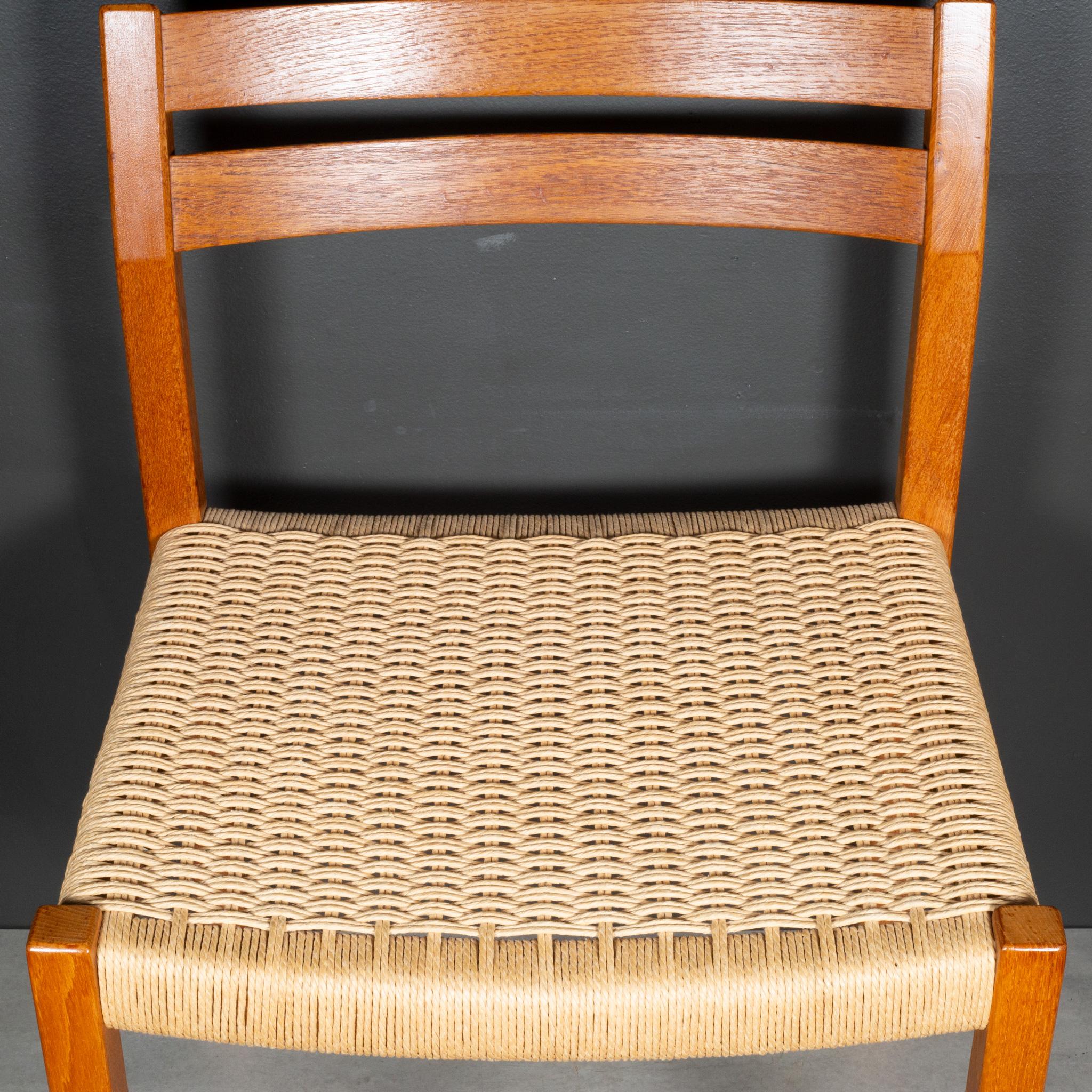 Mid-Century J.L. Moller Model #404 Danish Dining Chairs c.1974 For Sale 13