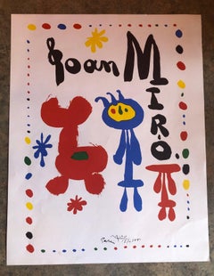 Midcentury Joan Miro Lithograph Art Poster