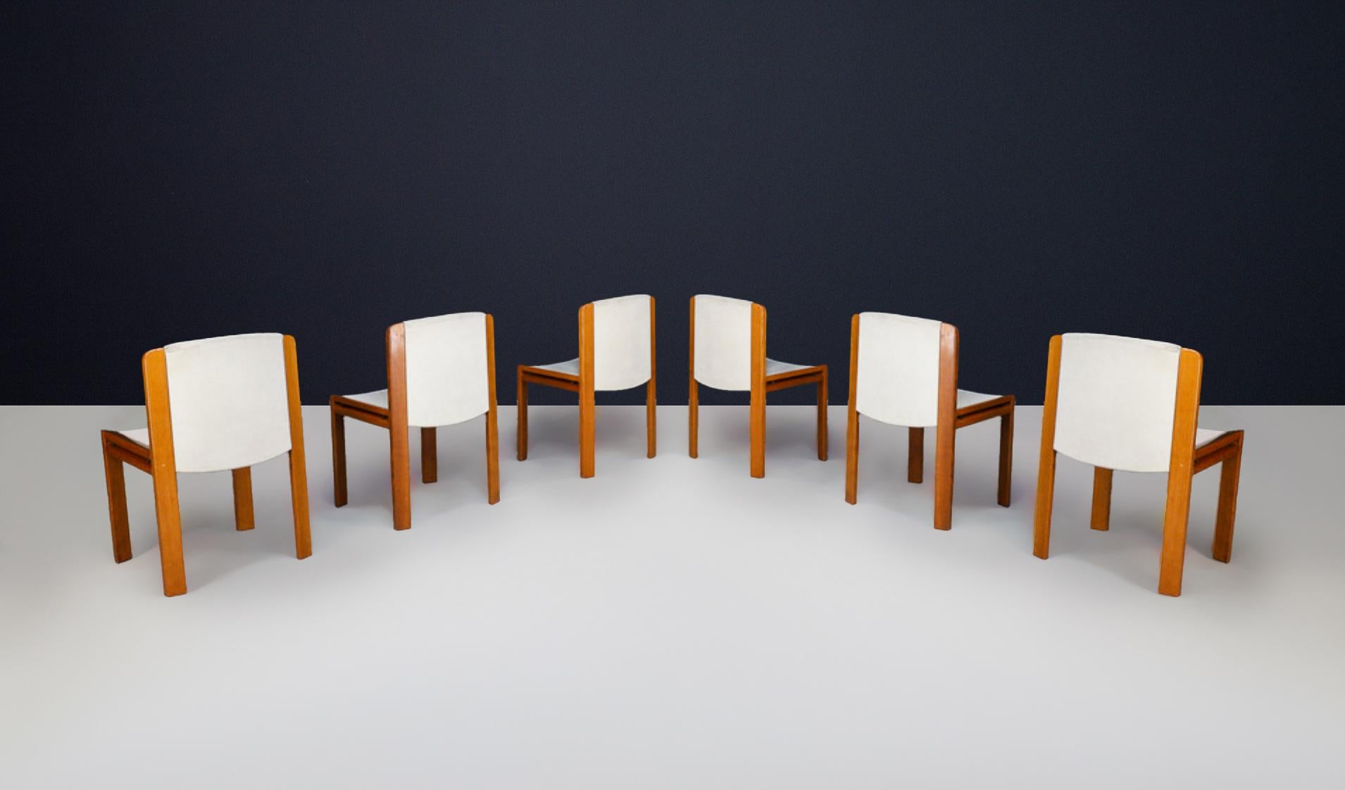 Italian Mid-Century Joe Colombo for Pozzi Six Dining Room Chairs, Model 300, Italy, 1965 For Sale