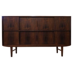 Mid-century Johannes Andersen Danish High Sideboard of Brazilian Rosewood