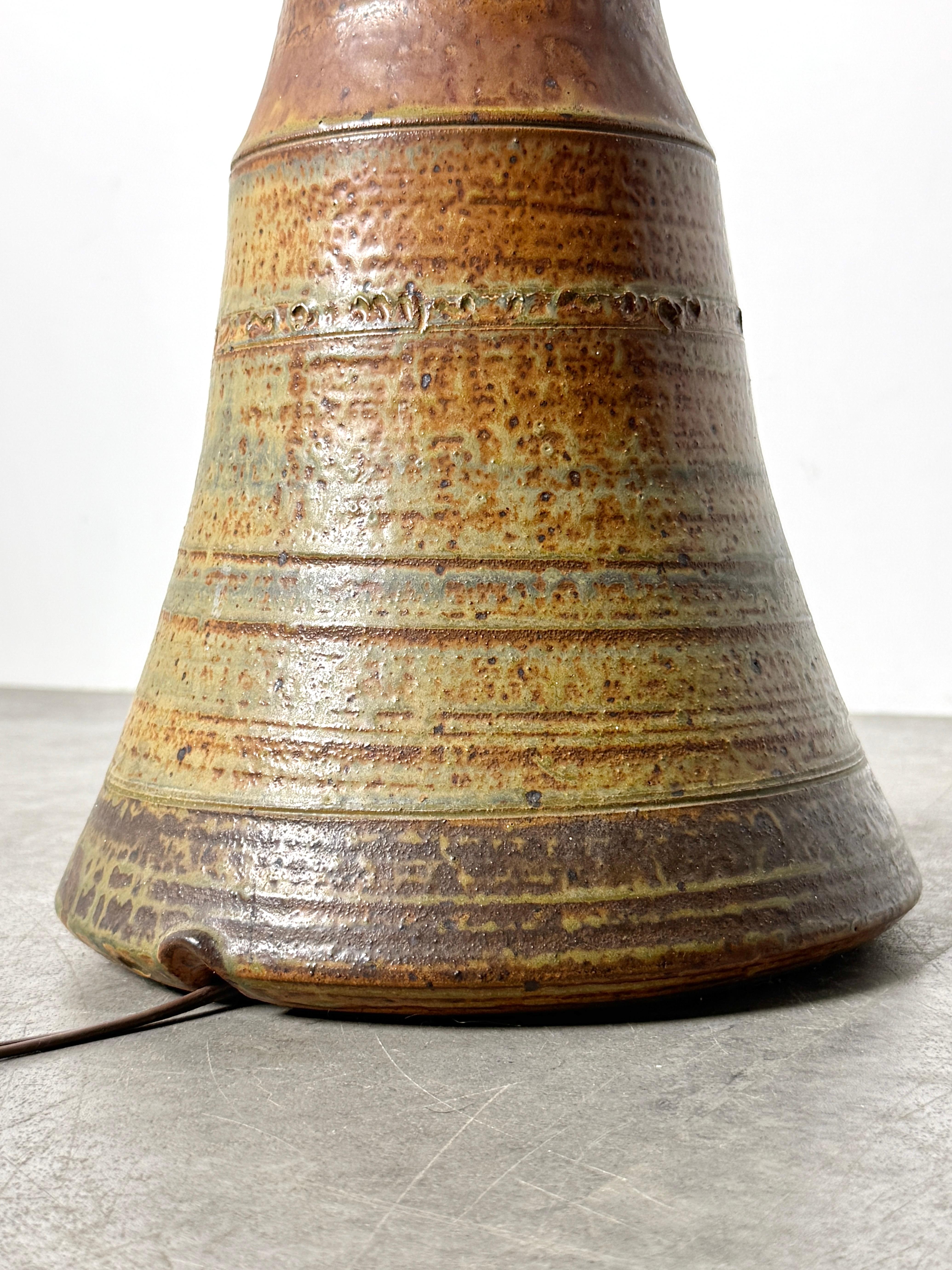 Mid Century John Glick Studio Pottery Glazed Ceramic Stoneware Floor Lamp 1960's For Sale 4