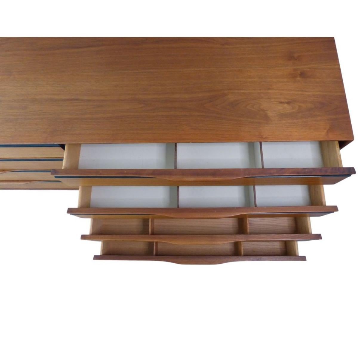 Mid-Century Modern Mid century John Kapel for Glenn of California 8 drawer walnut Dresser Credenza