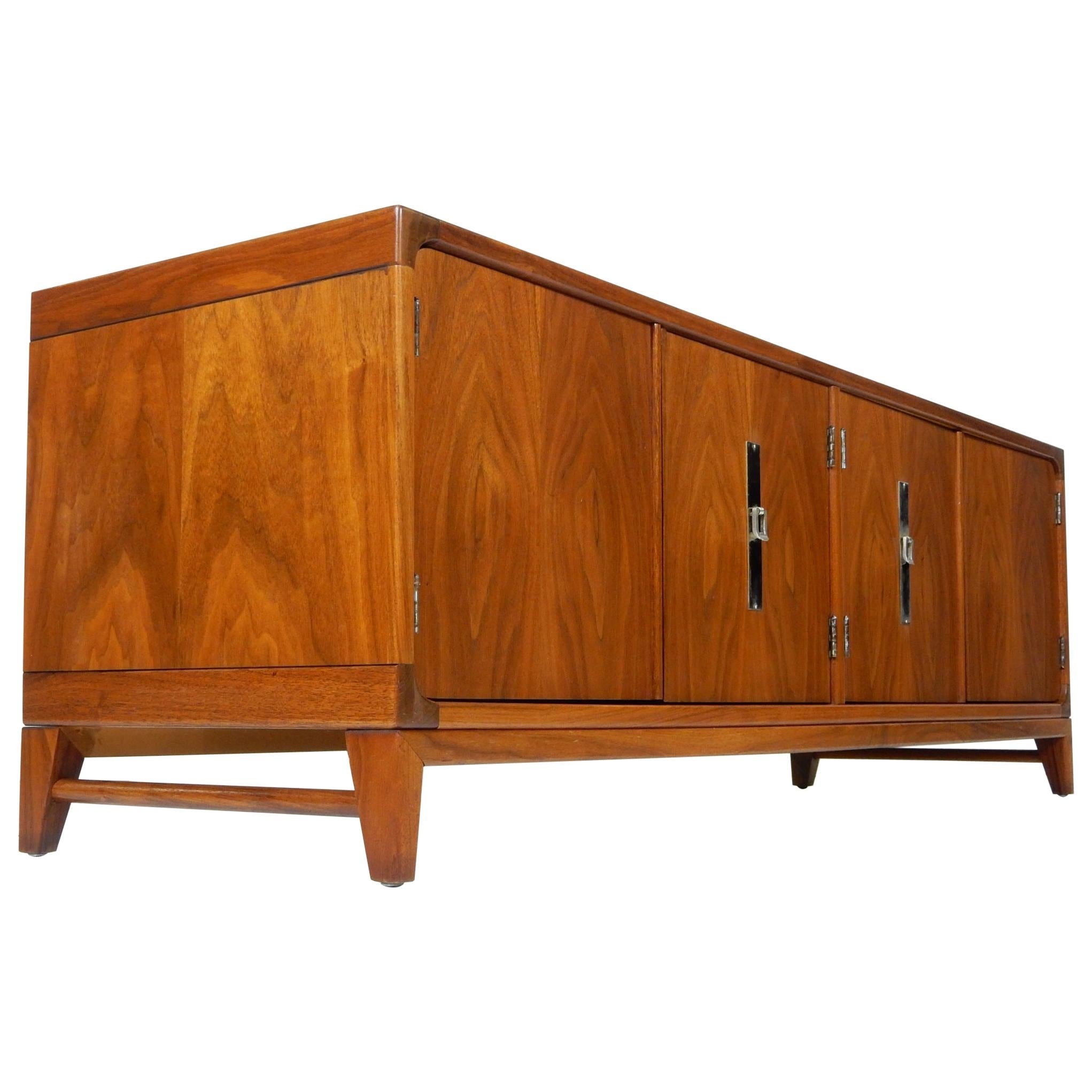 1950's John Keal design for Brown-Saltman Low Credenza Cabinet For Sale