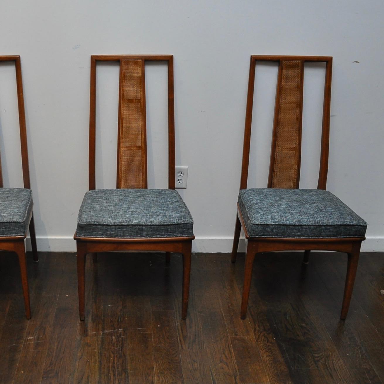 Mid-Century Modern Midcentury John Stuart Cane Back Dining Chairs