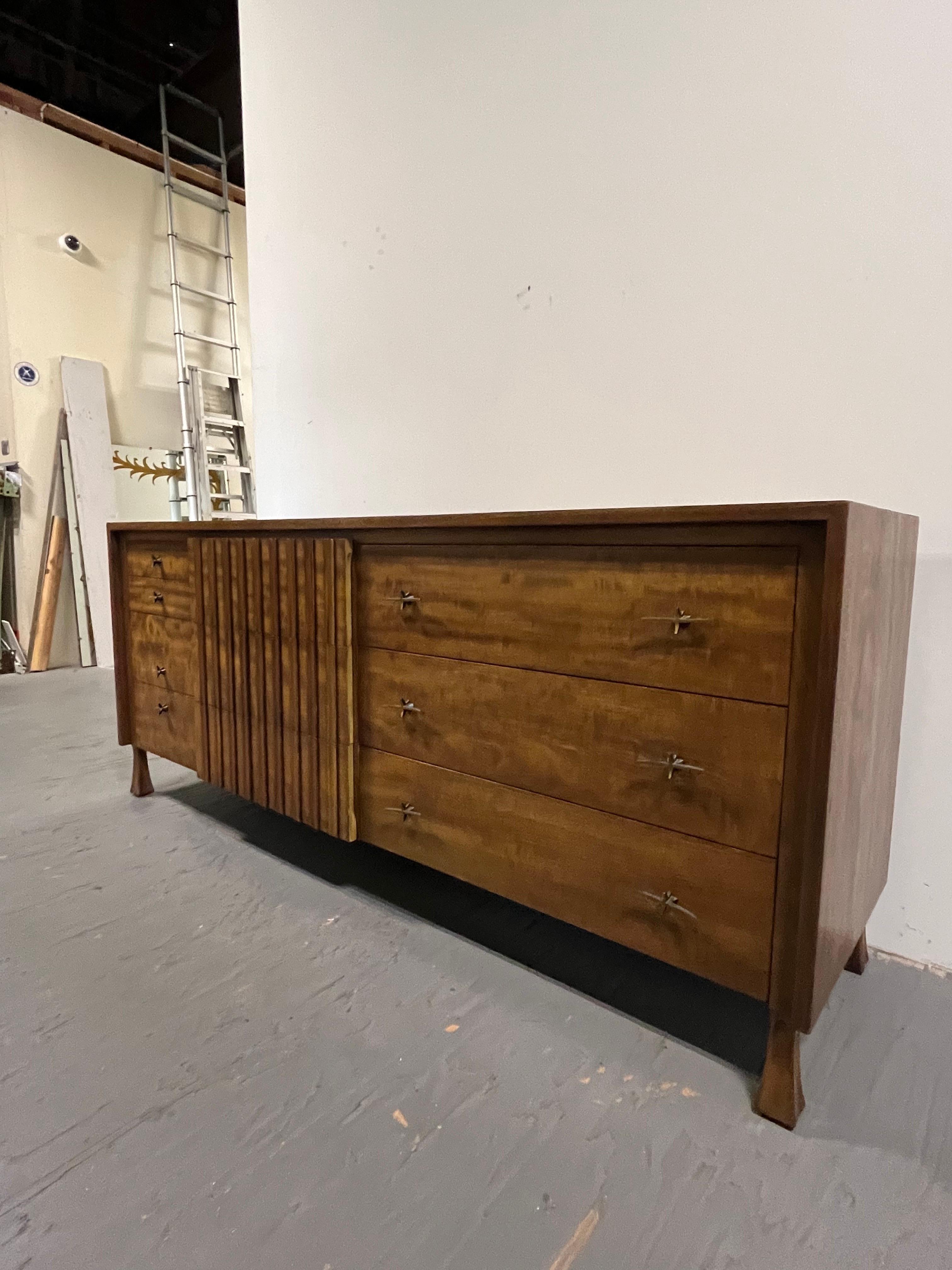 Mid-Century Modern Mid Century John Stuart Long Dresser Credenza for John Widdicomb For Sale
