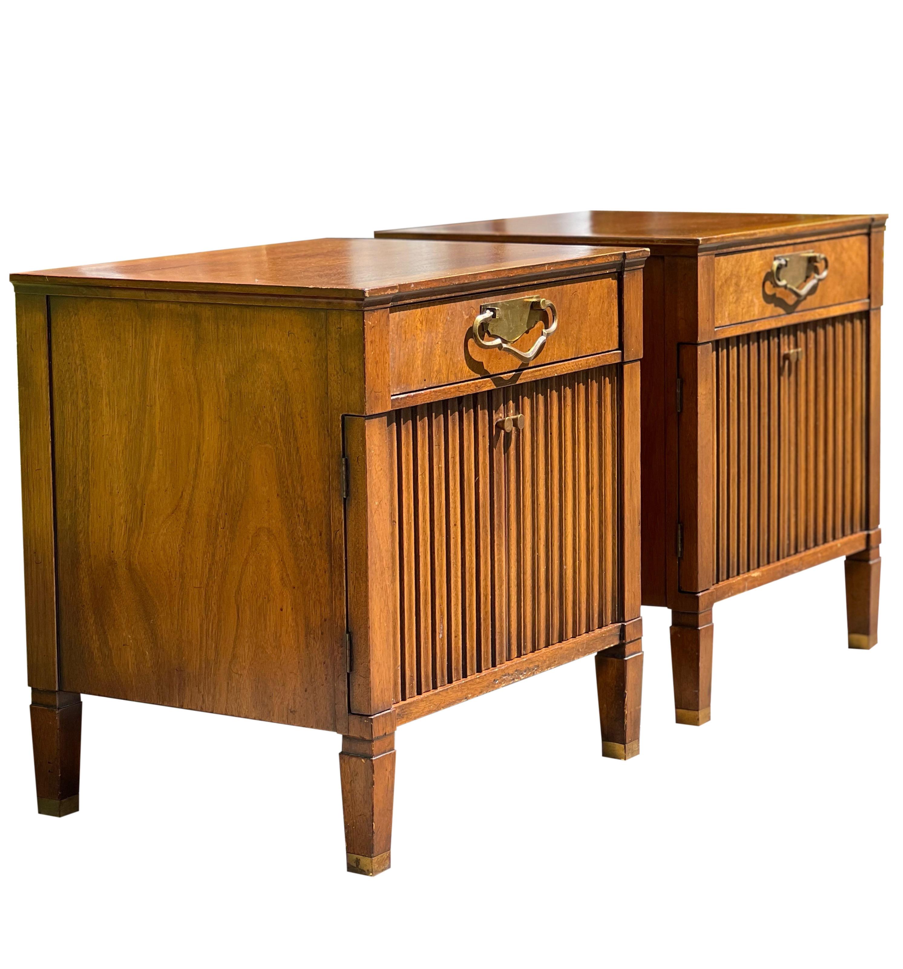 North American Mid Century John Stuart Nightstands, a Pair For Sale